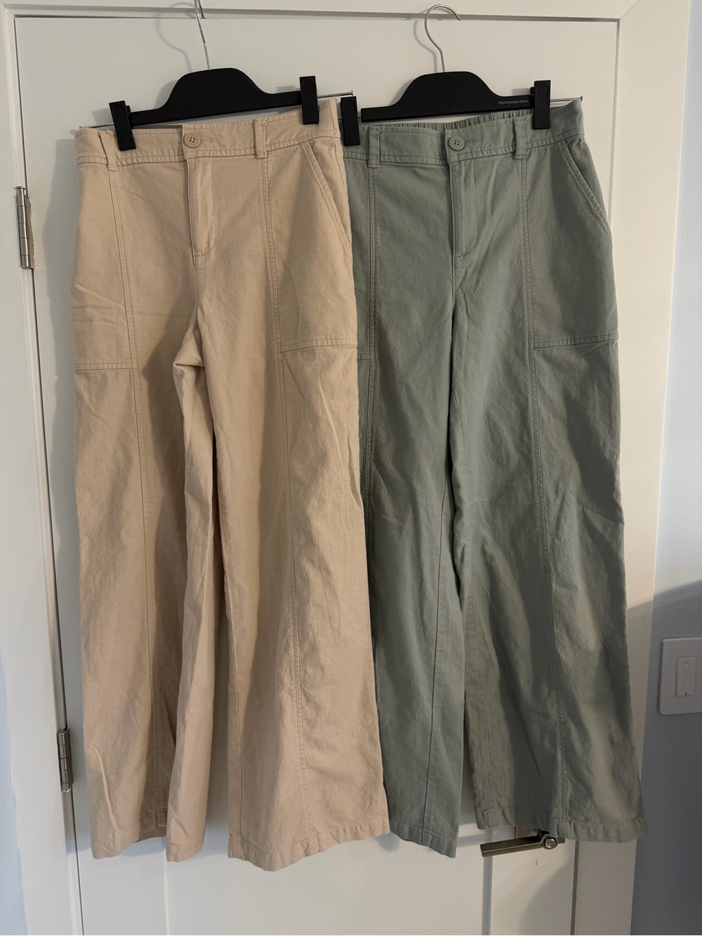 Bundle of 2 Loft Outlet Wide-Leg High-Rise Neutral Colored Pants